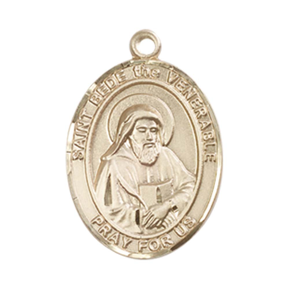 14kt Gold St. Bede the Venerable Medal - Medium