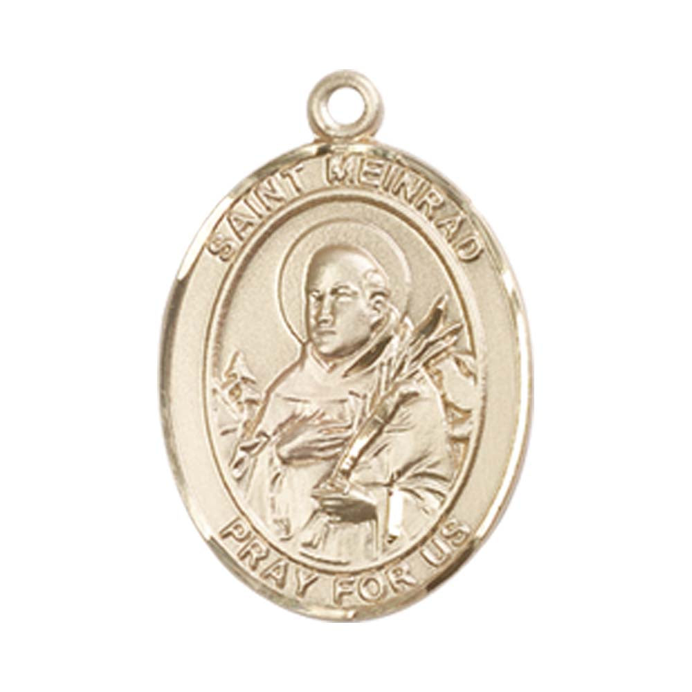 14kt Gold St. Meinrad of Einsideln Medal - Medium