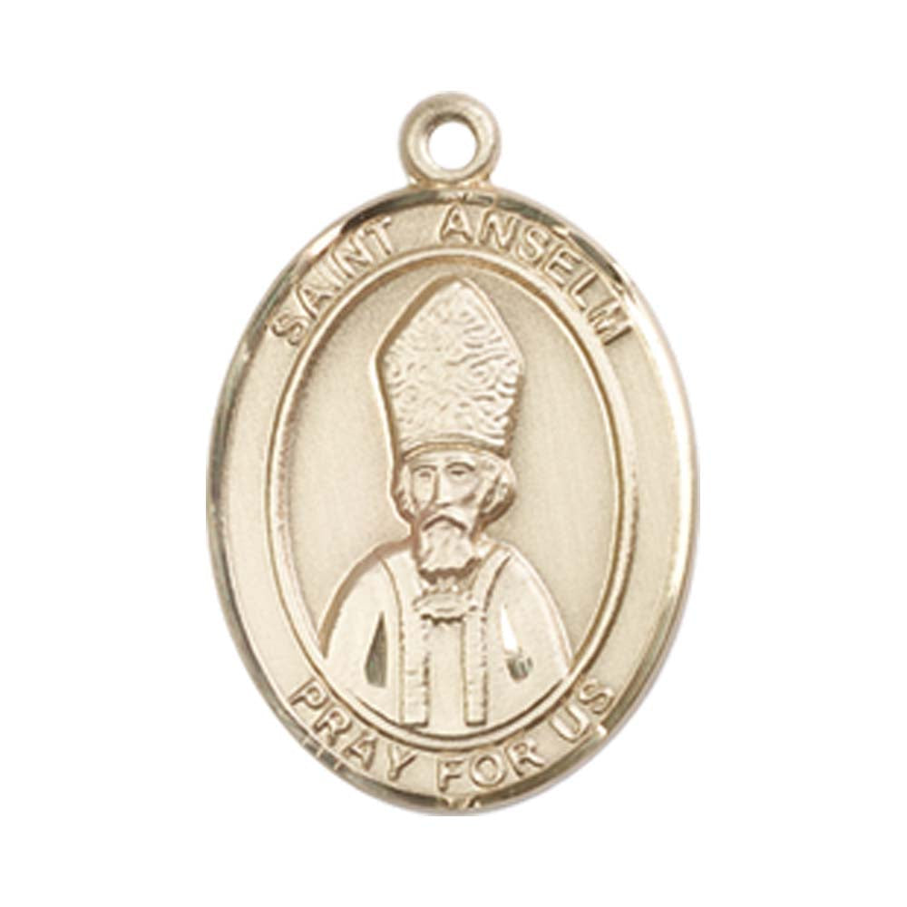 14kt Gold St. Anselm of Canterbury Medal - Medium