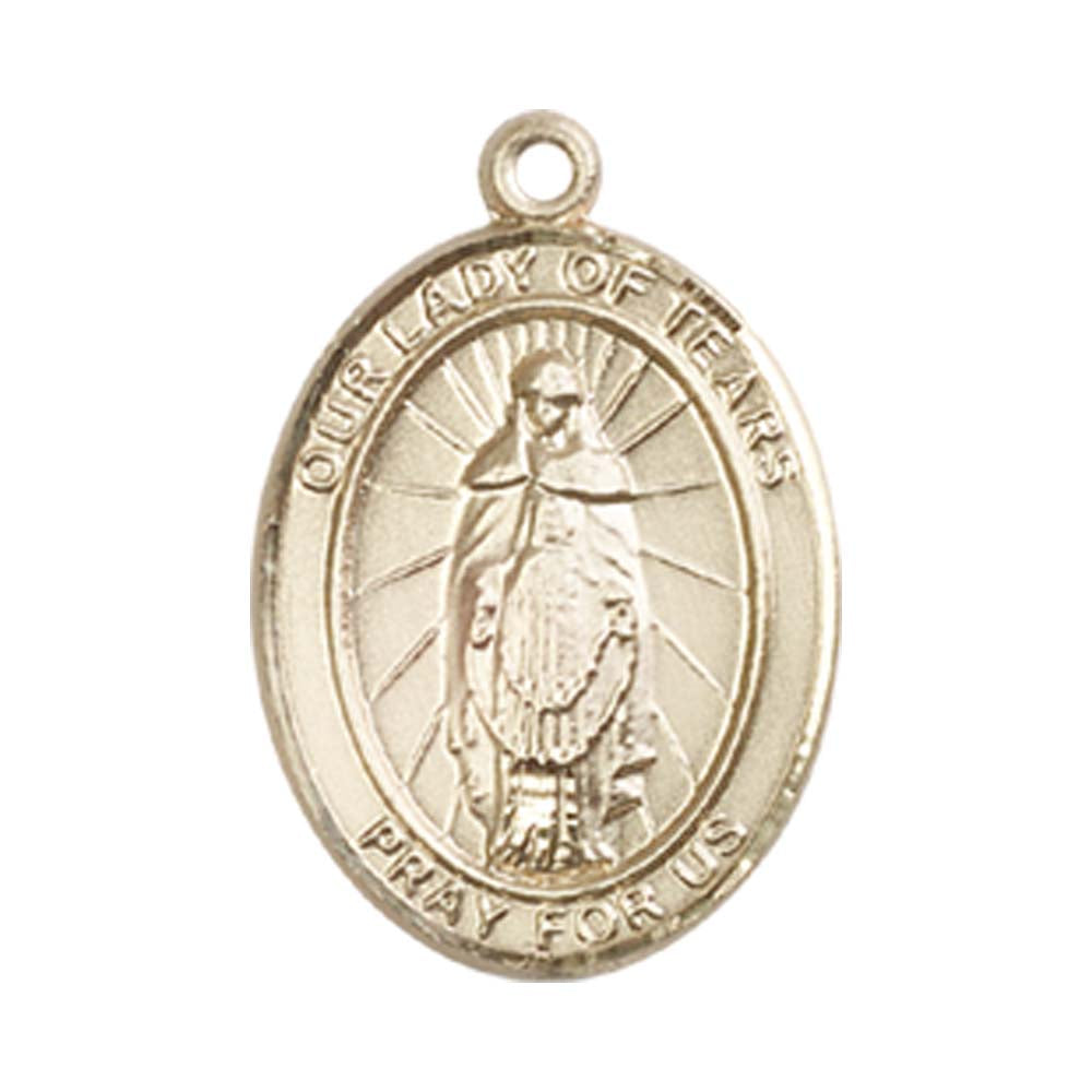 14kt Gold O/L of Tears Medal - Medium