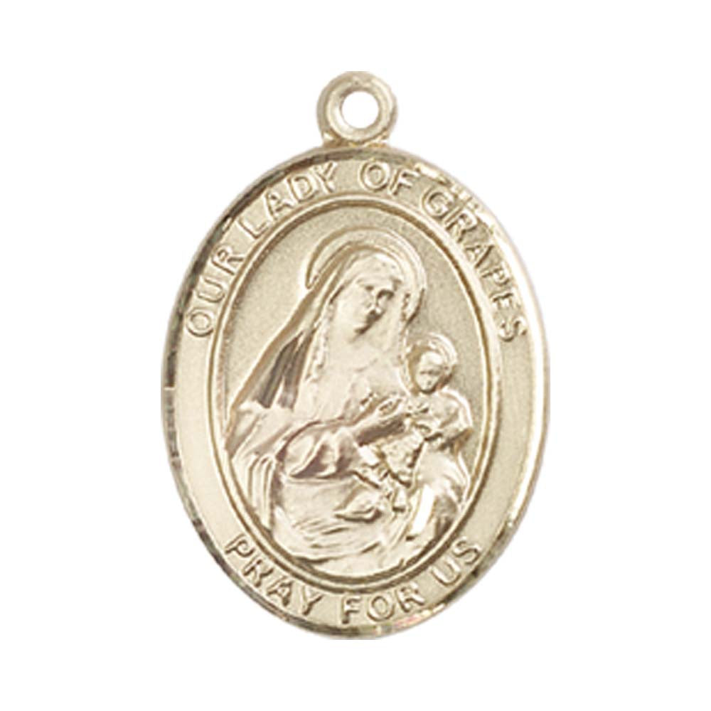 14kt Gold O/L of Grapes Medal - Medium