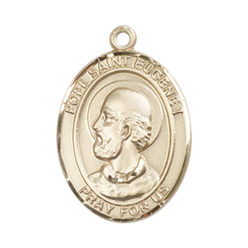 14kt Gold Pope Saint Eugene I Medal - Medium