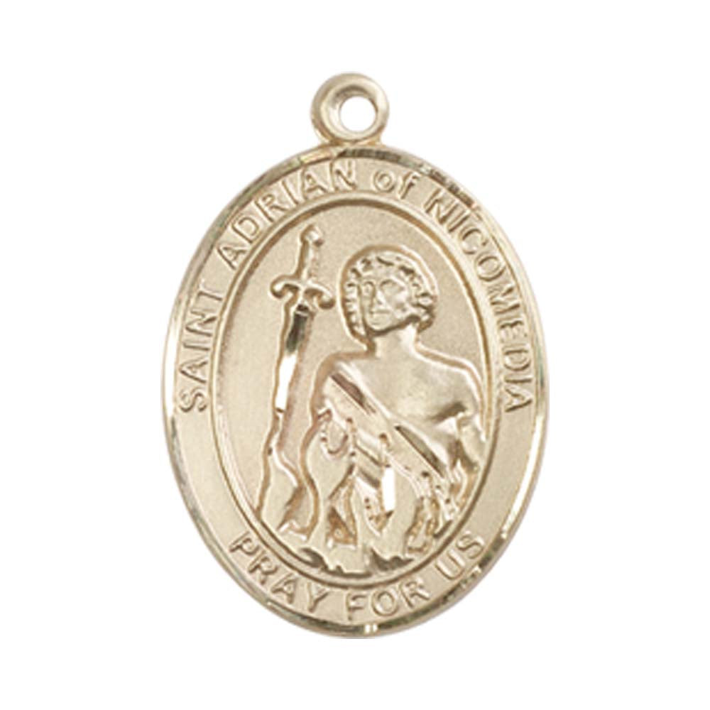 14kt Gold St. Adrian of Nicomedia Medal - Medium
