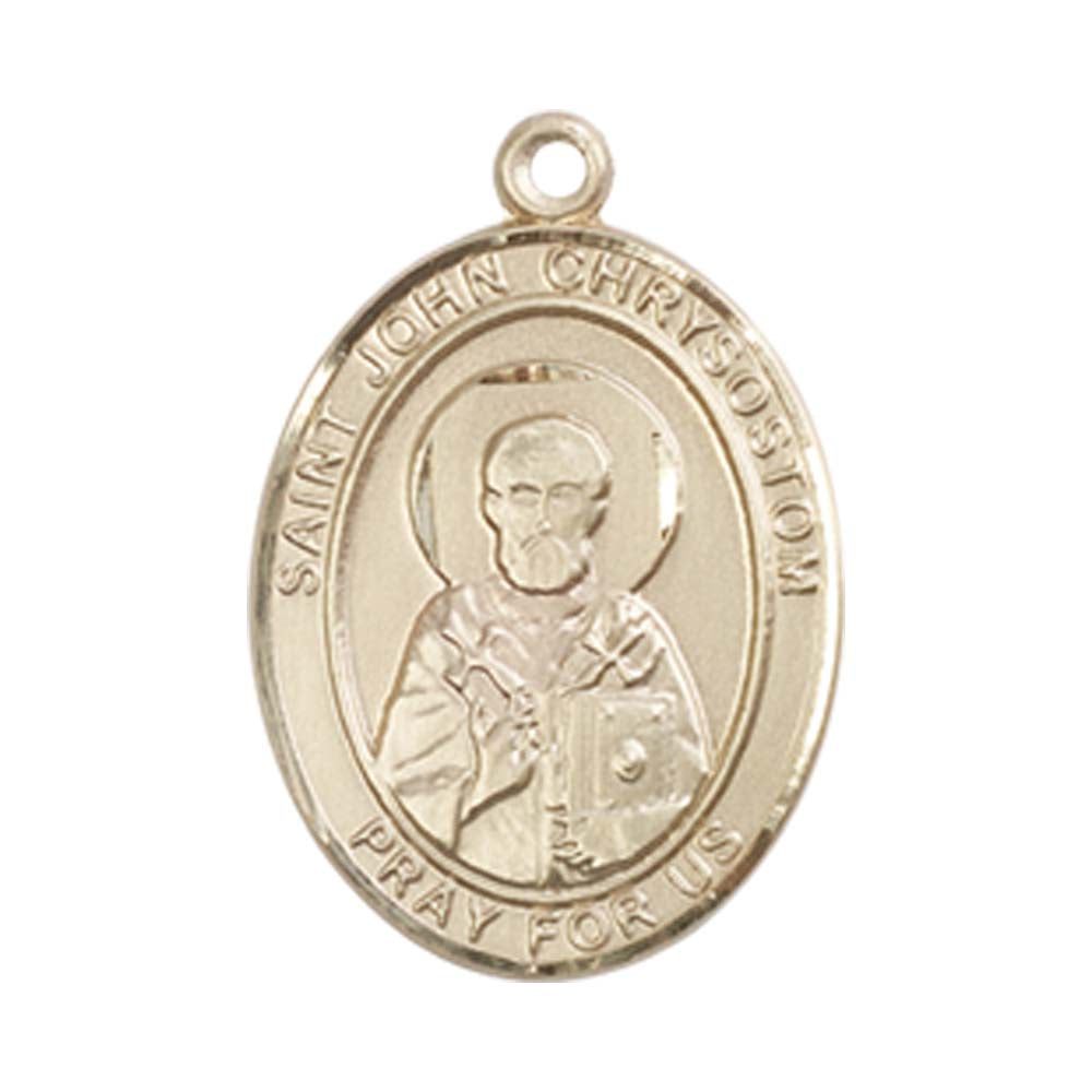 14kt Gold St. John Chrysostom Medal - Medium
