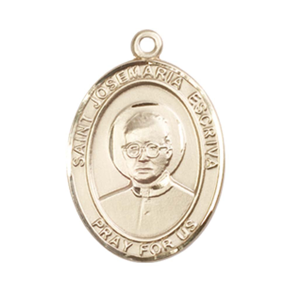 14kt Gold St. Josemaria Escriva Medal - Medium