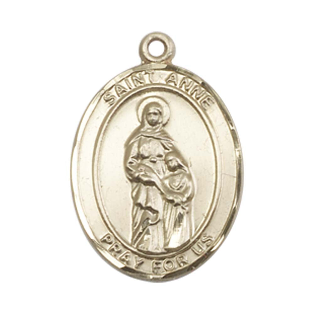 14kt Gold St. Anne Medal - Medium