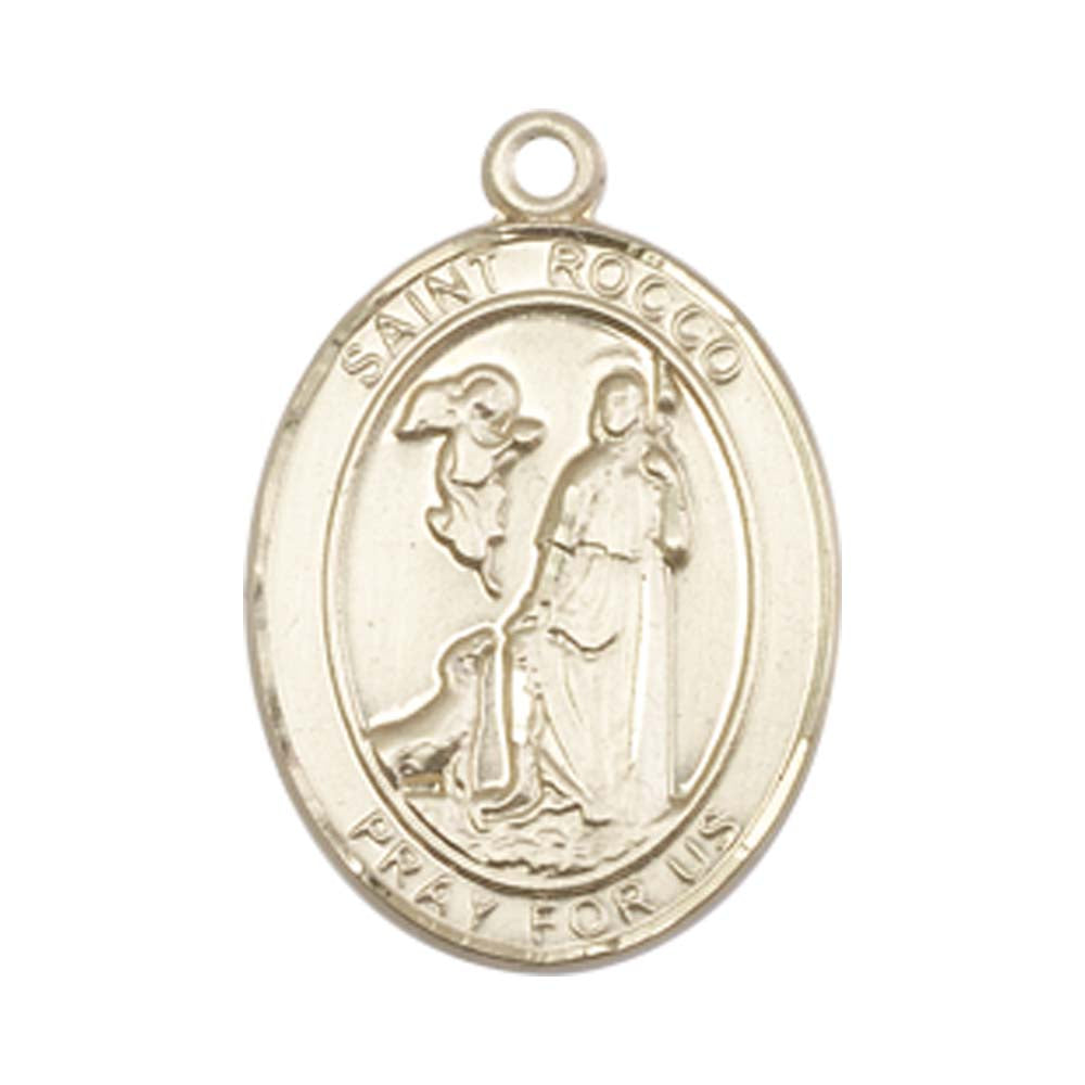14kt Gold St. Rocco Medal - Medium