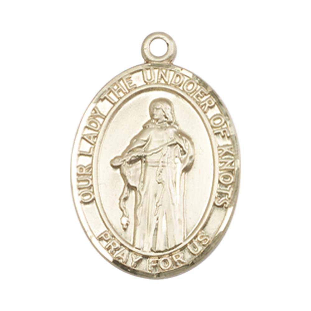 14kt Gold O/L Of Knots Medal - Medium