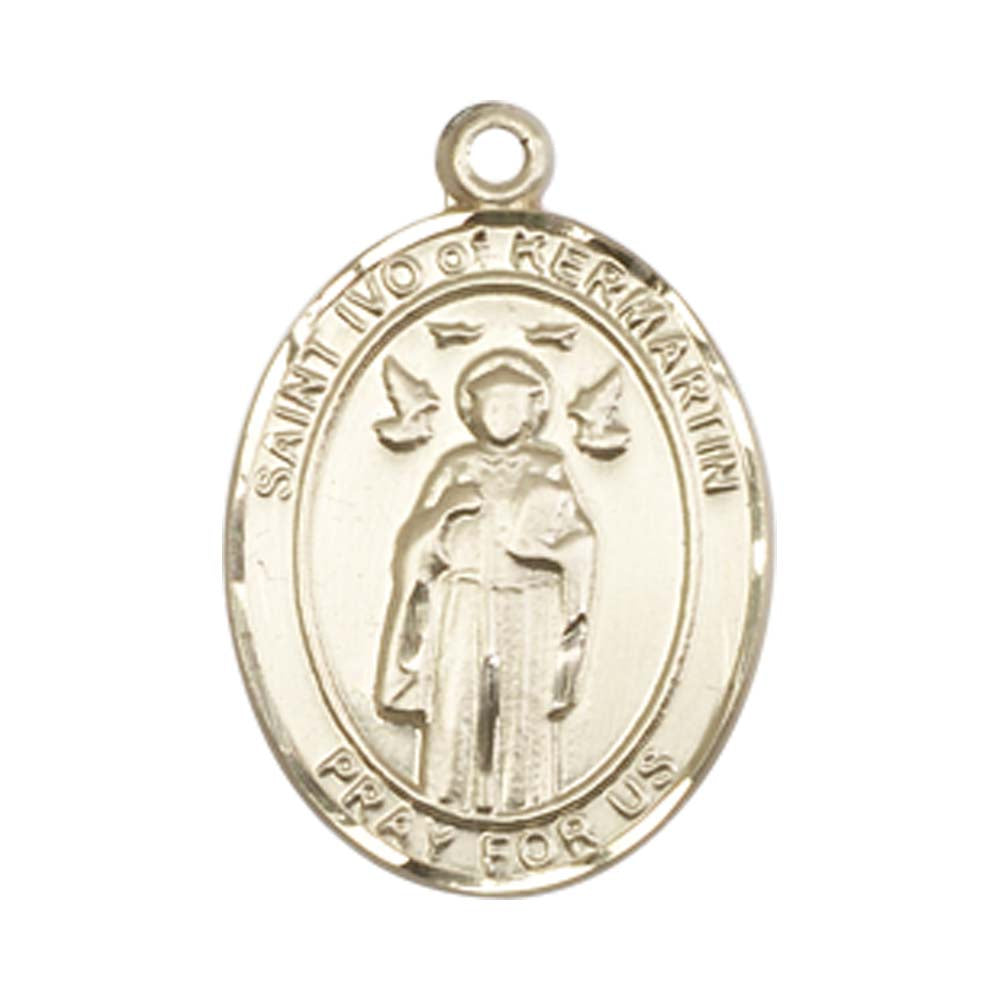 14kt Gold St. Ivo Medal - Medium