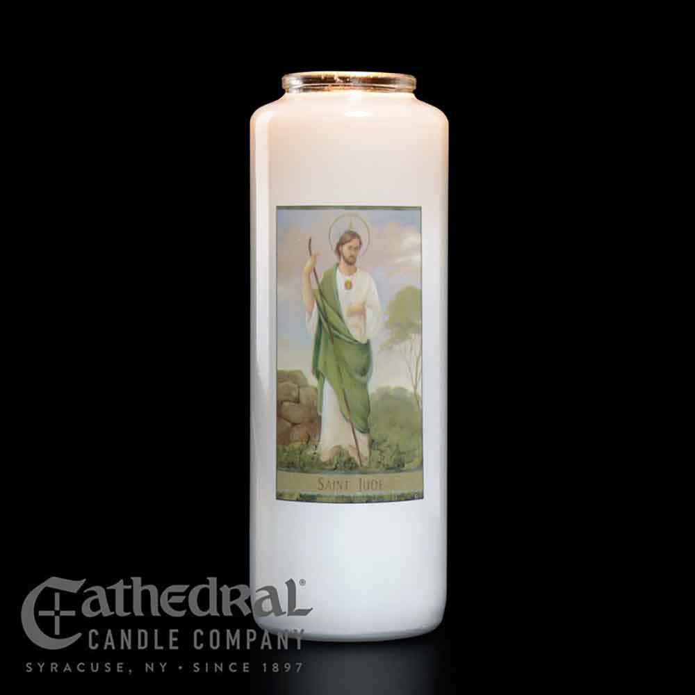 6 Day Saint Jude Glass Devotional Light