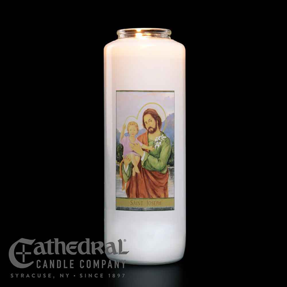 6 Day Saint Joseph Glass Devotional Light