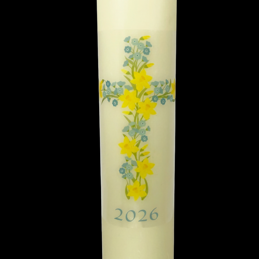 Daffodil Cross Paschal Candle