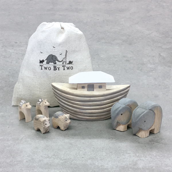 Wooden Noah's Ark Set with Bag
