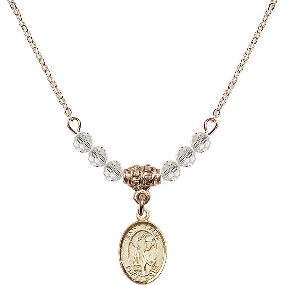 14kt Gold Filled Saint Elmo Birthstone Necklace with Crystal Beads - 9031
