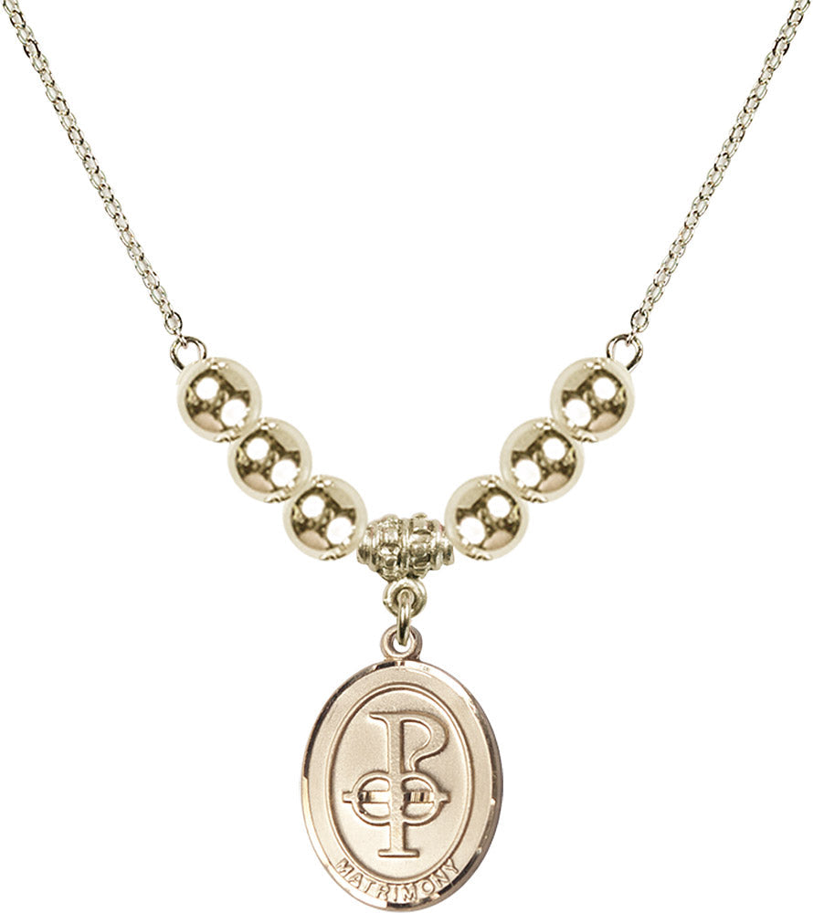 14kt Gold Filled Matrimony Birthstone Necklace with Gold Filled Beads - 0869