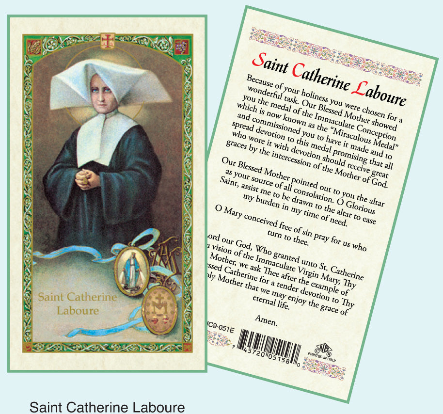 PRAYER CARD ST CATHERINE LABOU