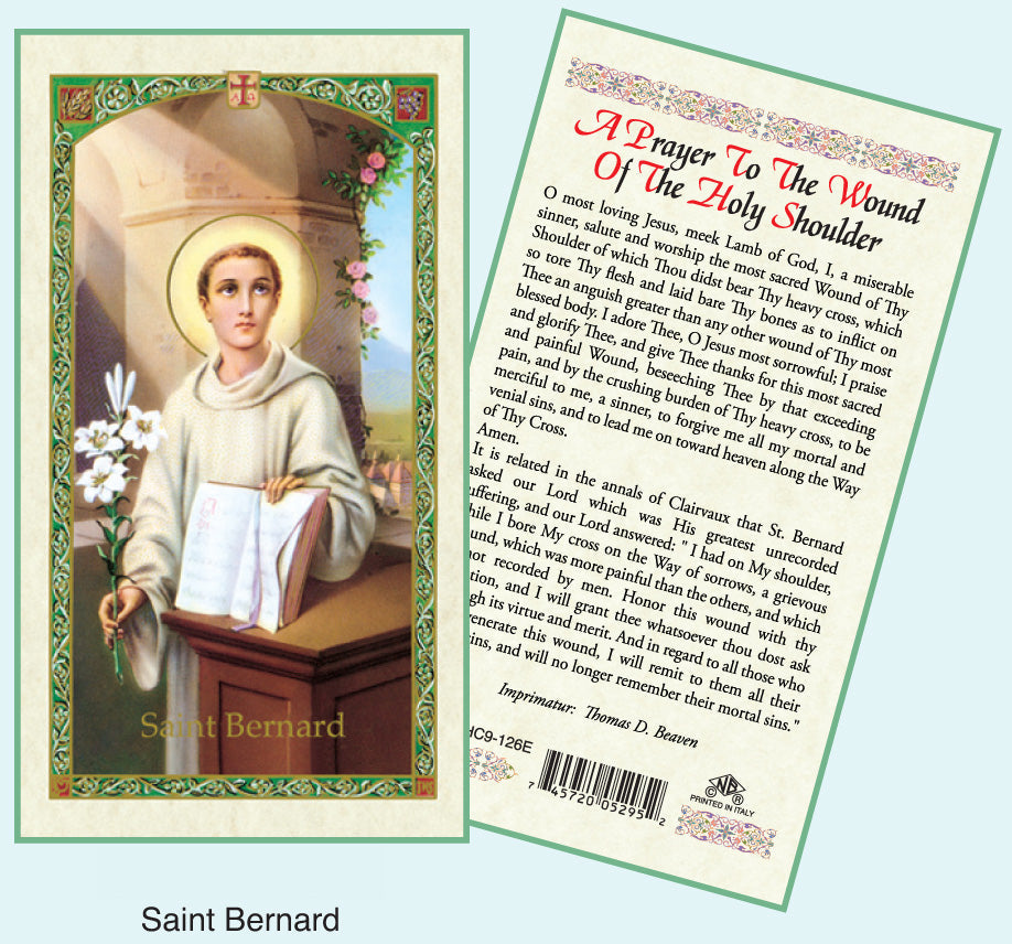 PRAYER CARD ST.BERNARD