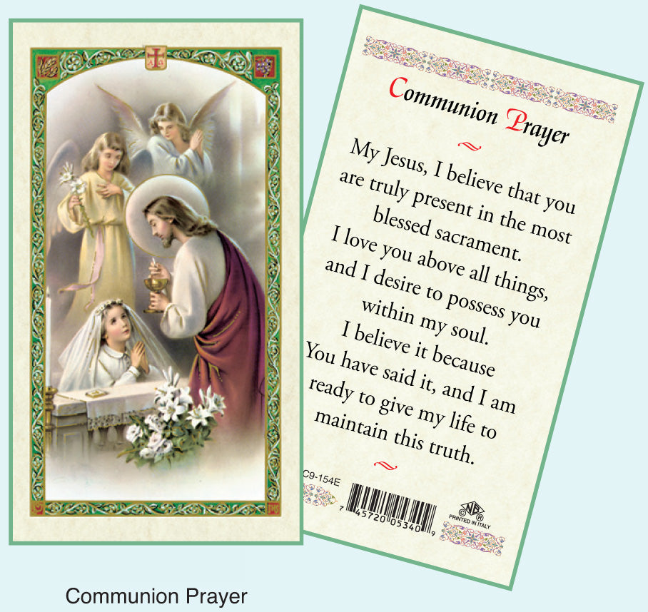 PRAYER CARD HOLY COMUNION GIRL