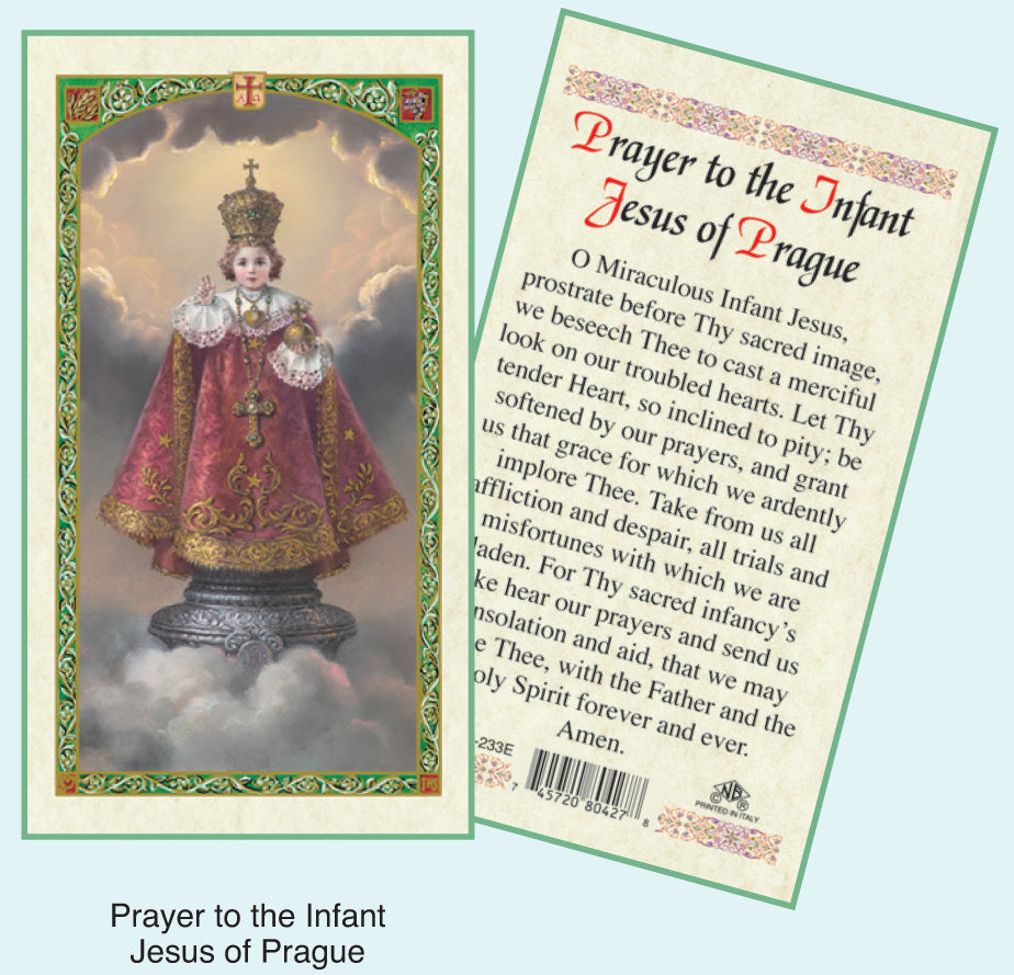 PRAYER CARD INFANT OF PRAGUE