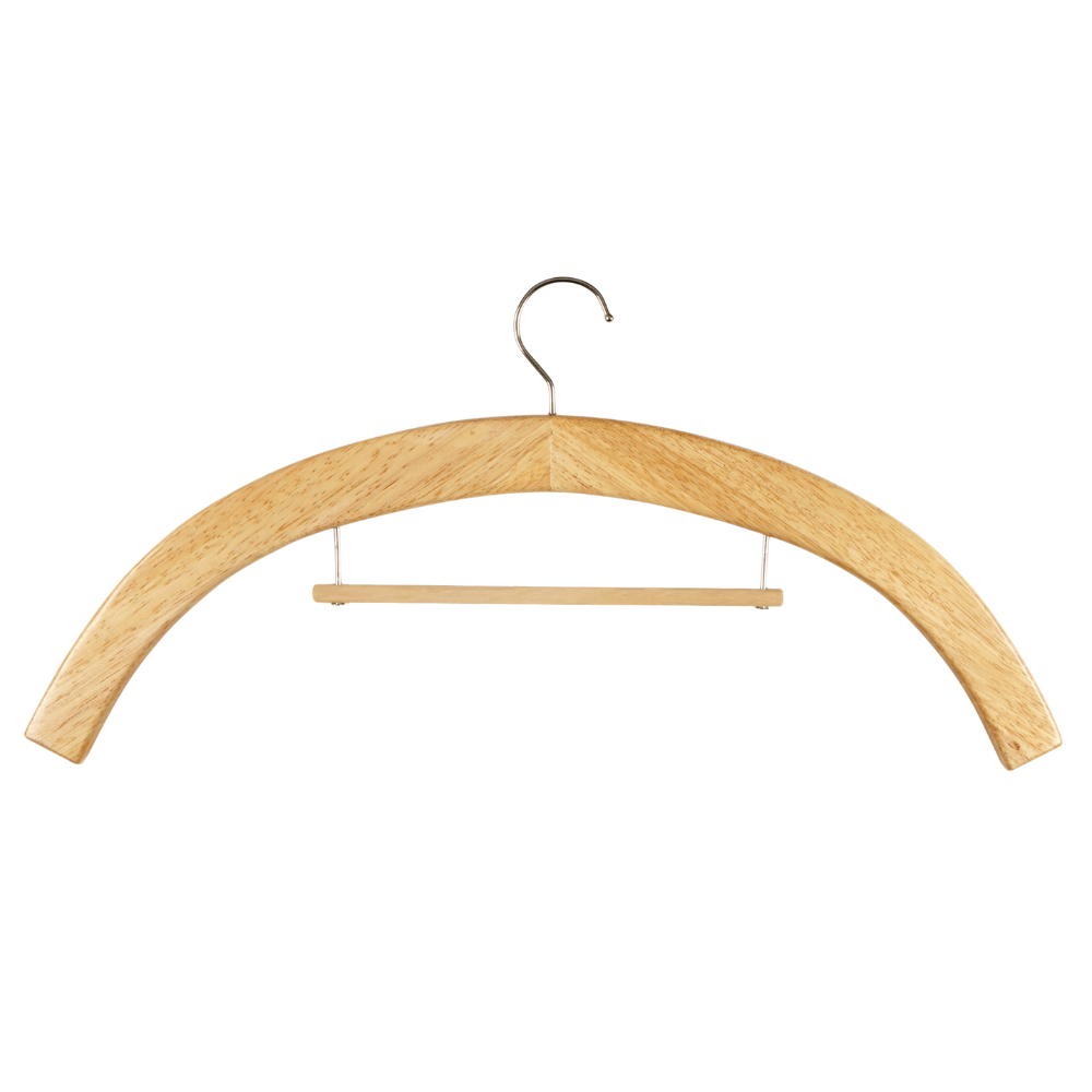 Hardwood Maple Hanger with Stole Bridge - 6 Pk