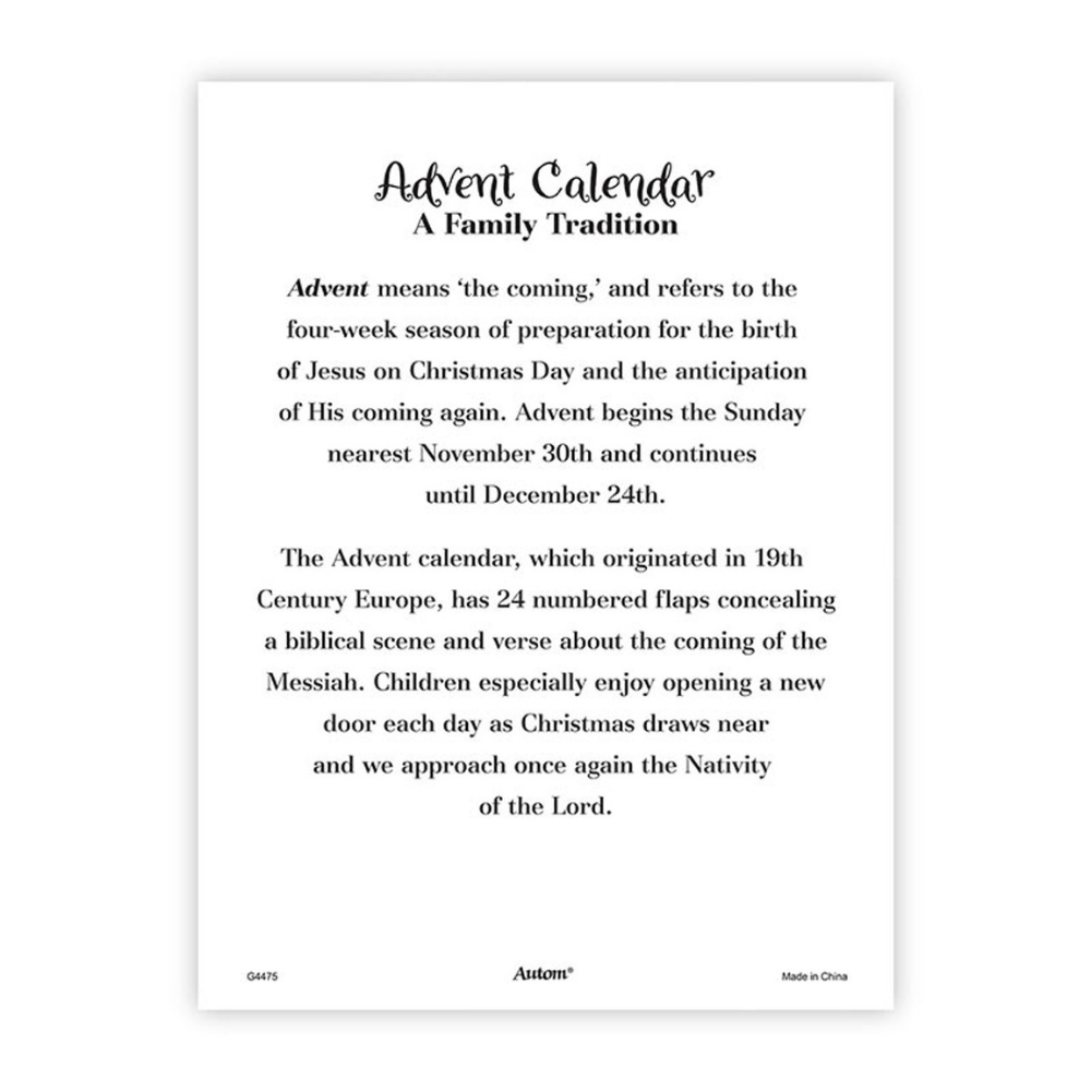 Unto Us A Child Is Born Advent Calendar - 12 Pk