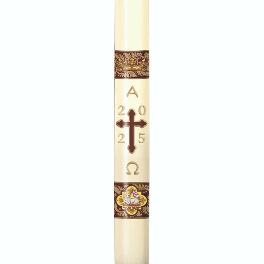 51% Beeswax Agnus Dei Paschal Candle