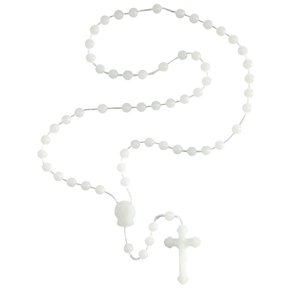 Rose-Scented White Cord Rosary