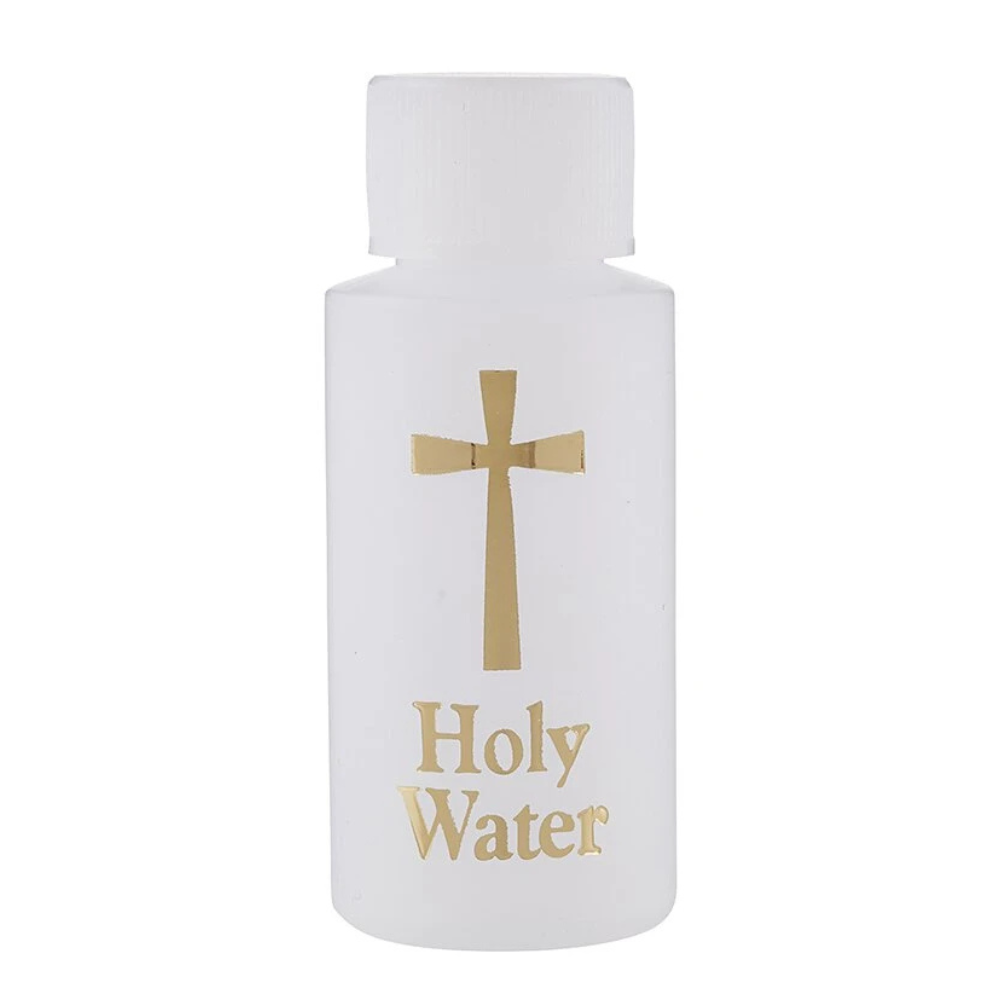 Holy Water Bottle with Gold Lettering - 36 Pk