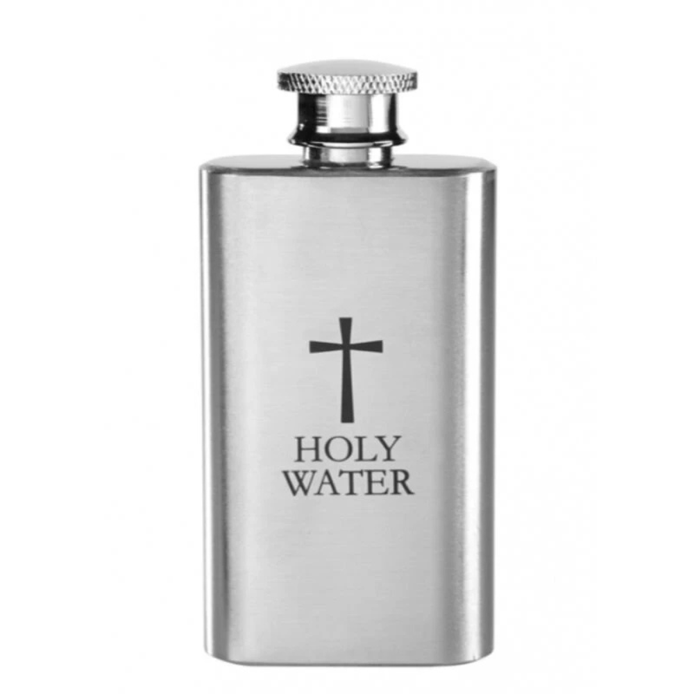 Stainless Steel Holy Water Bottle - 2 Pk