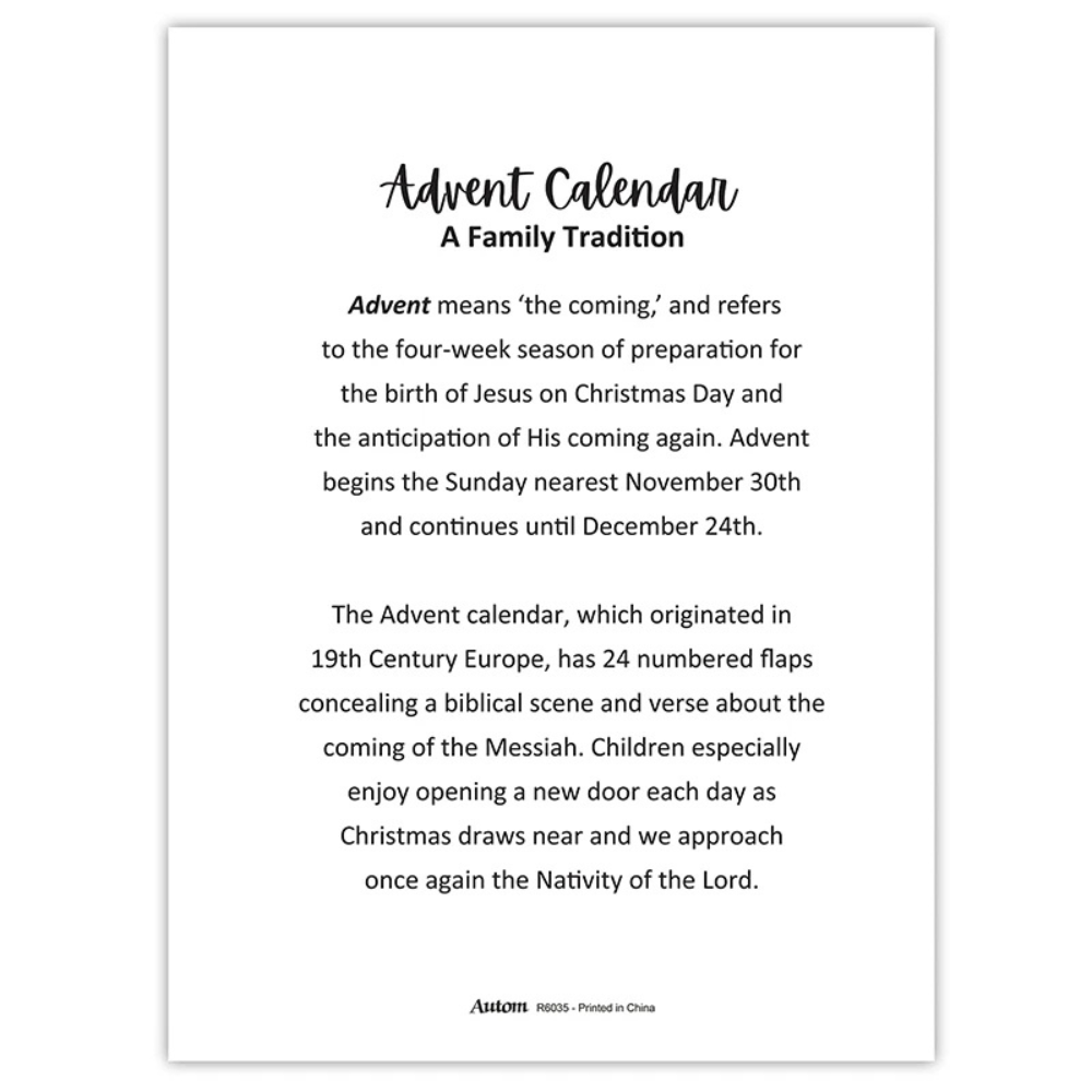 Advent Candles Calendar - 12 Pk