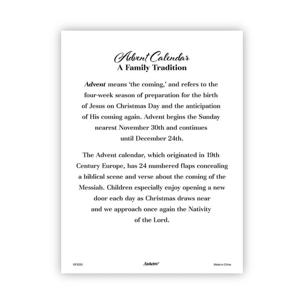 Peace On Earth Advent Calendar - 12 Pk