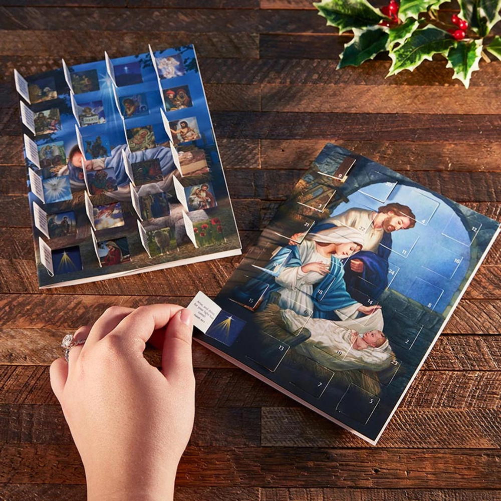Advent Calendar Greeting Card - Holy Family - 12 Pk
