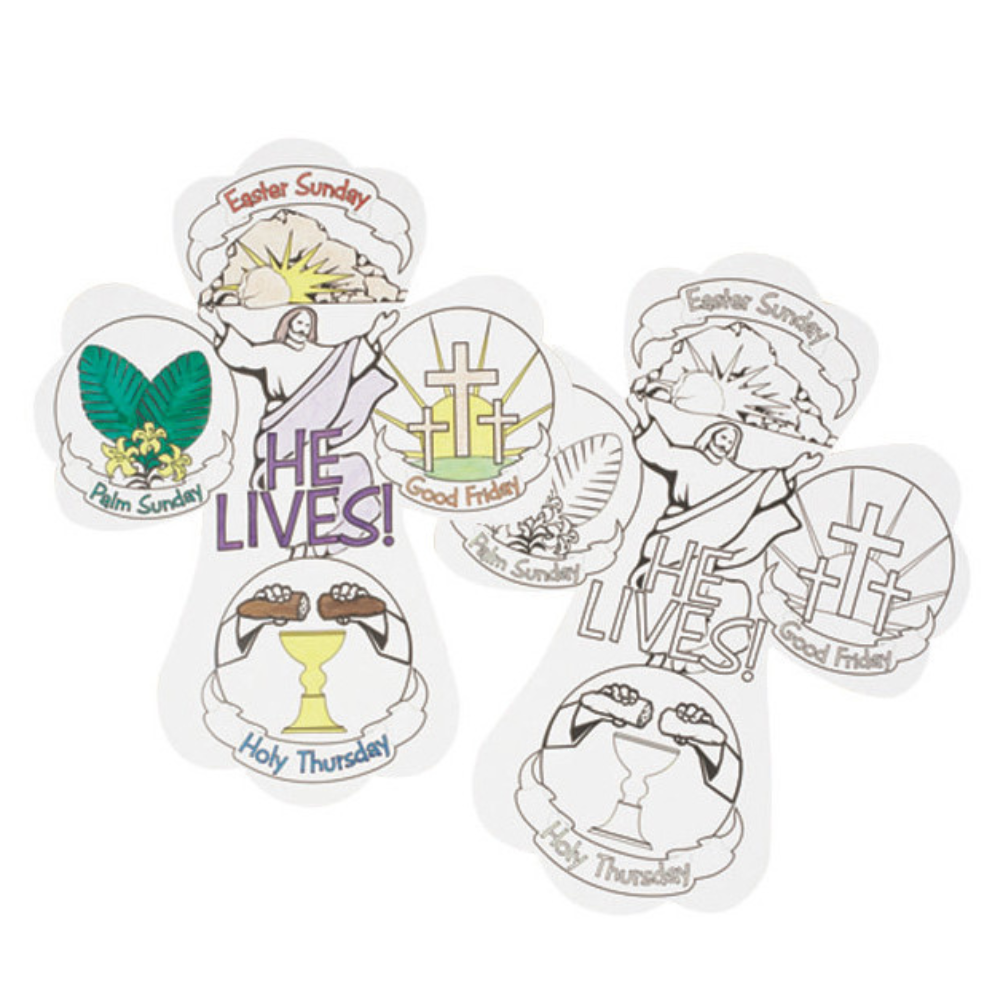 Colour Your Own Holy Week Cross - 50 Pk