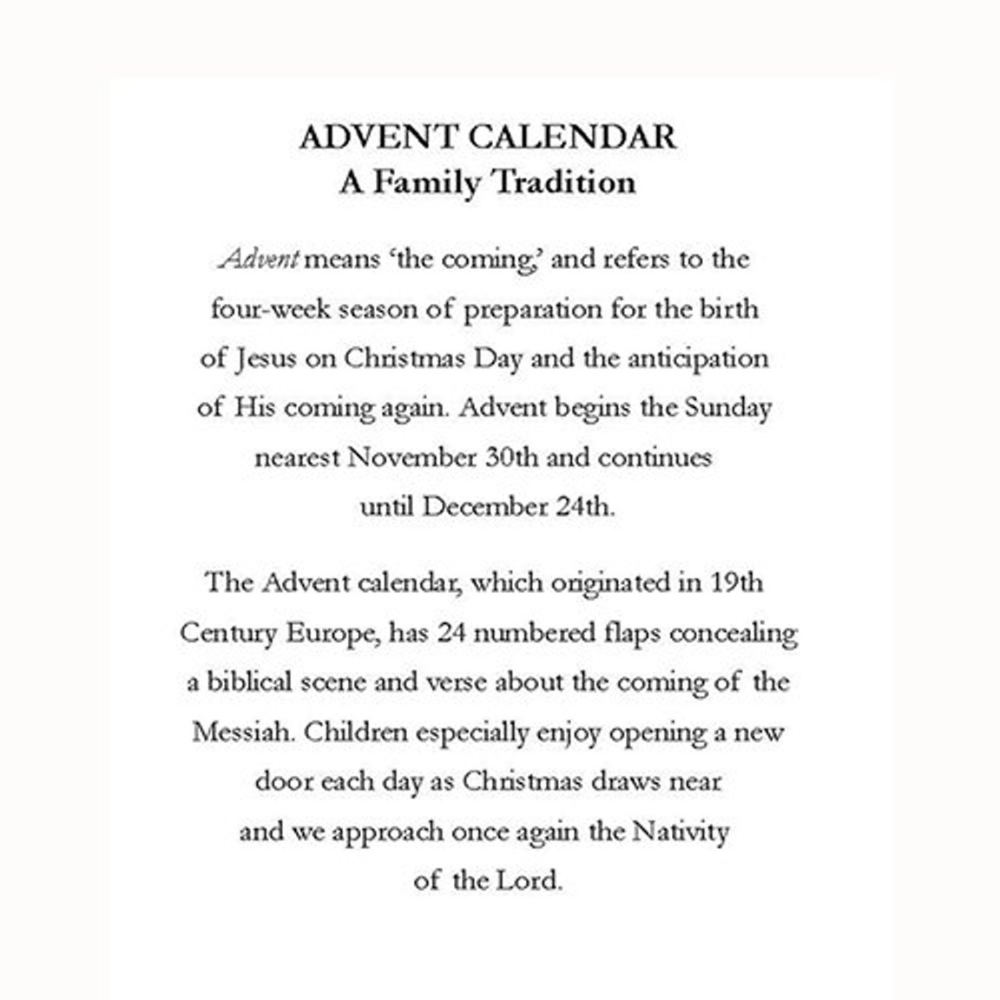 Joy to the World Advent Calendar - 12 Pk