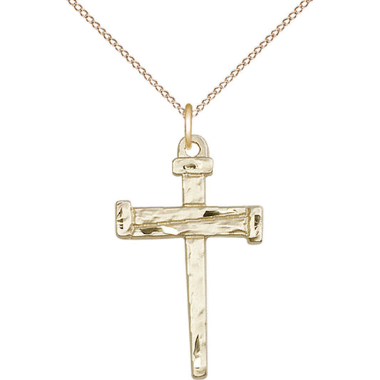 Gold Filled Nail Cross Pendant - 0013GF