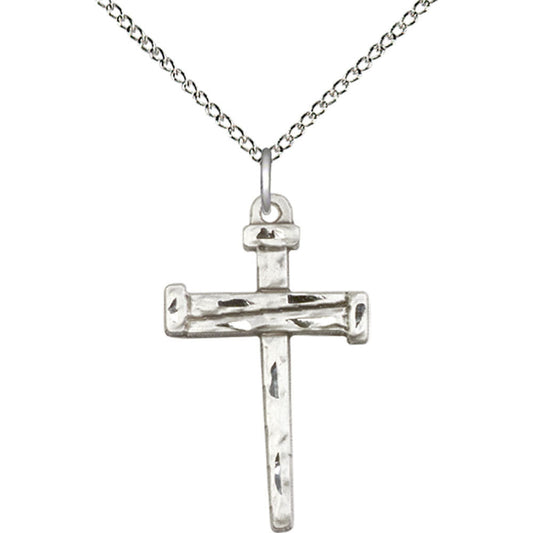 Sterling Silver Nail Cross Pendant - 0013SS