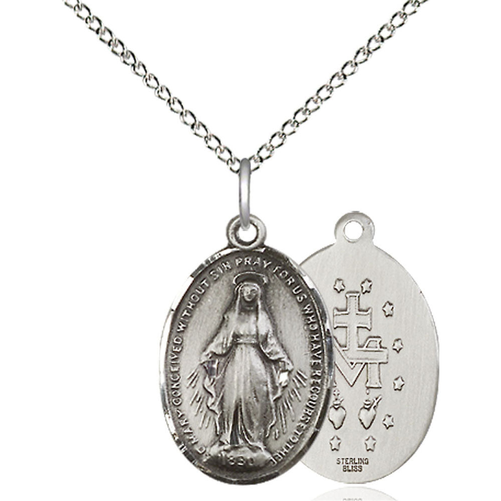 Sterling Silver Miraculous Pendant - 0015MSS