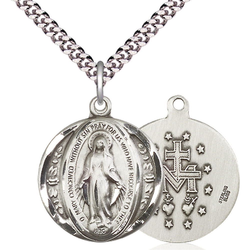 Sterling Silver Miraculous Pendant - 0017MSS