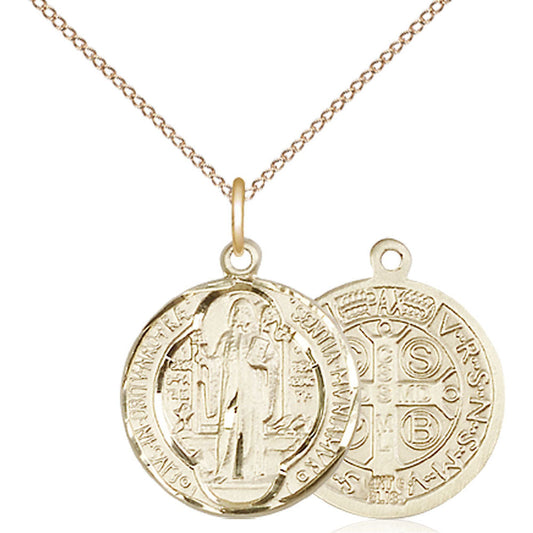 Gold Filled Saint Benedict Pendant - 0026BGF