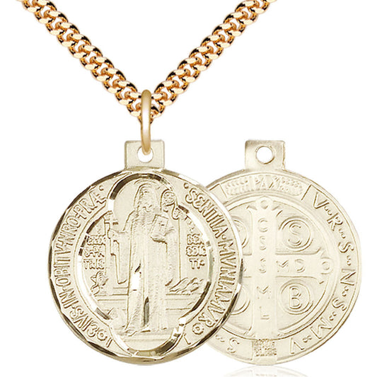 Gold Filled Saint Benedict Pendant - 0027BGF