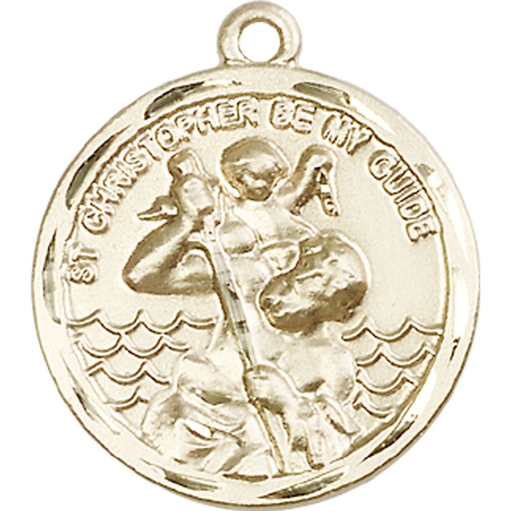 14kt Gold Saint Christopher Pendant - 0036CKT