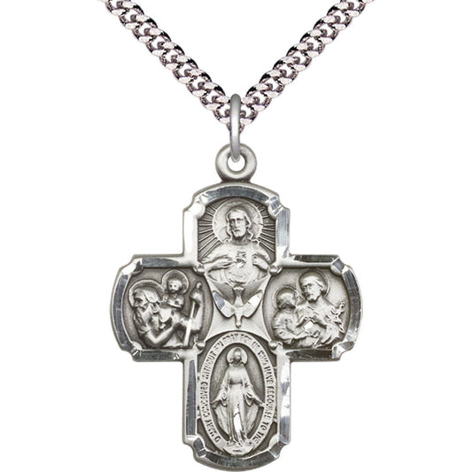 Sterling Silver 4-Way Pendant - 0040SS