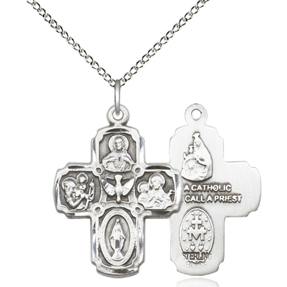 Sterling Silver 4-Way Pendant - 0041SS