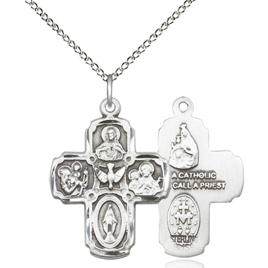 Sterling Silver 4-Way Pendant - 0041SS