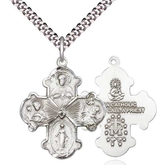 Sterling Silver 4-Way Pendant - 0042SS
