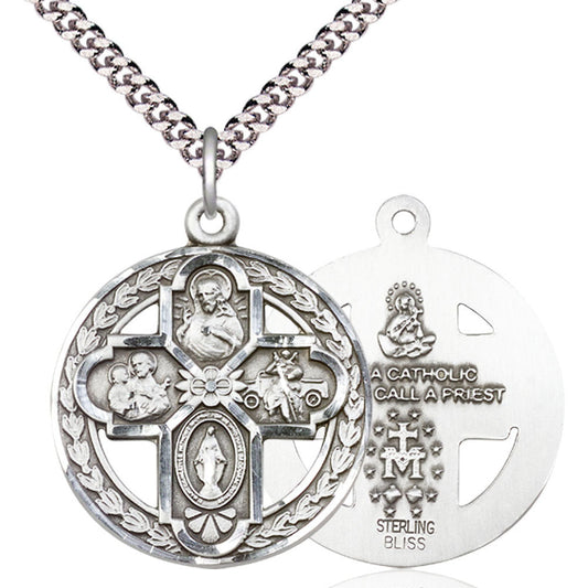 Sterling Silver 4-Way Pendant - 0043CSS