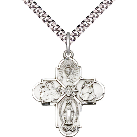 Sterling Silver 4-Way Pendant - 0043SS