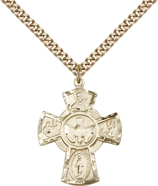 Gold Filled 5-Way Pendant - 0045GF