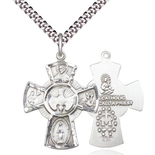 Sterling Silver 5-Way Pendant - 0045SS