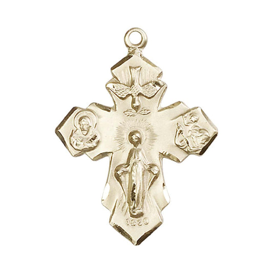 14kt Gold 4-Way Pendant - 0048KT